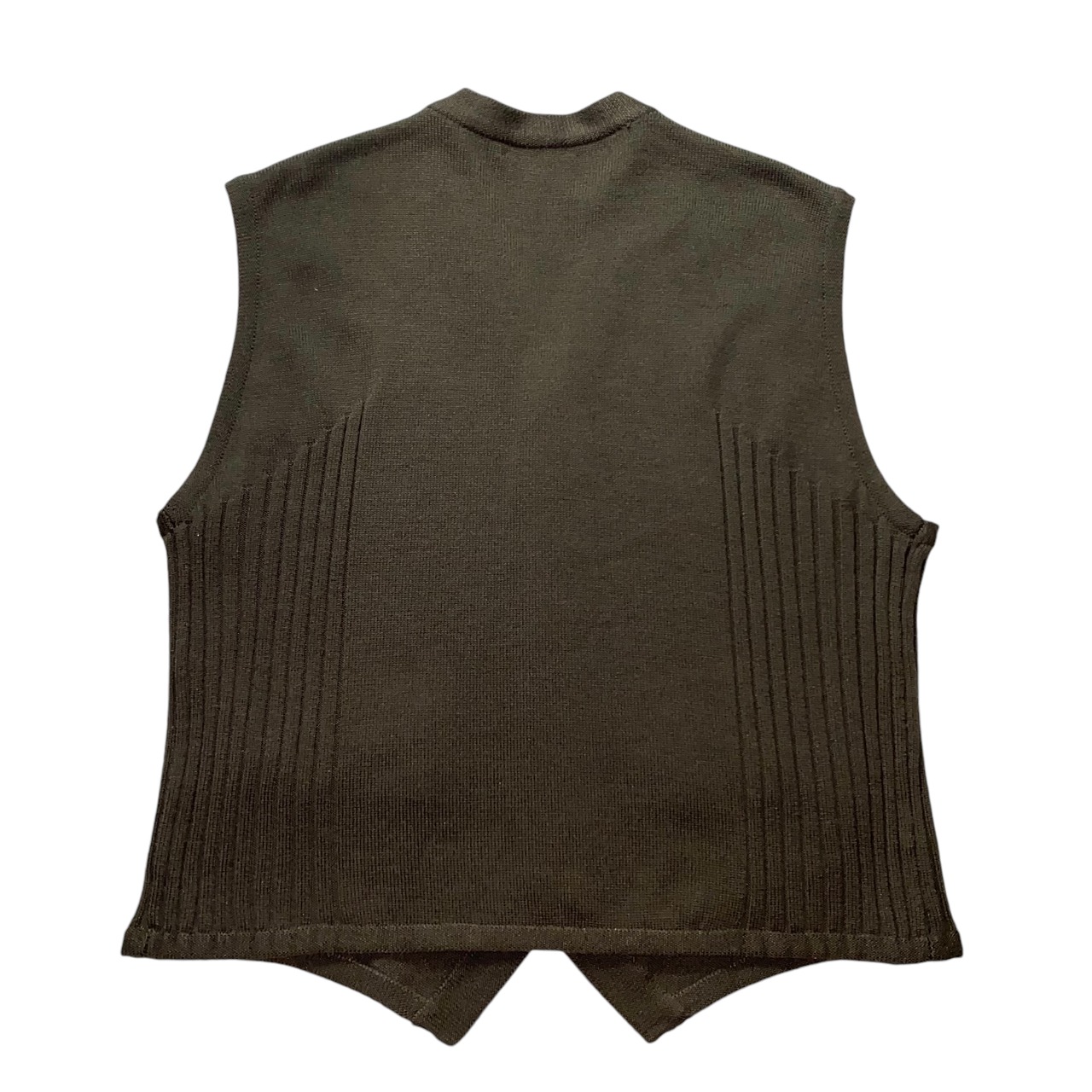 vintage HERMES leather switching cashmere brend knit vest