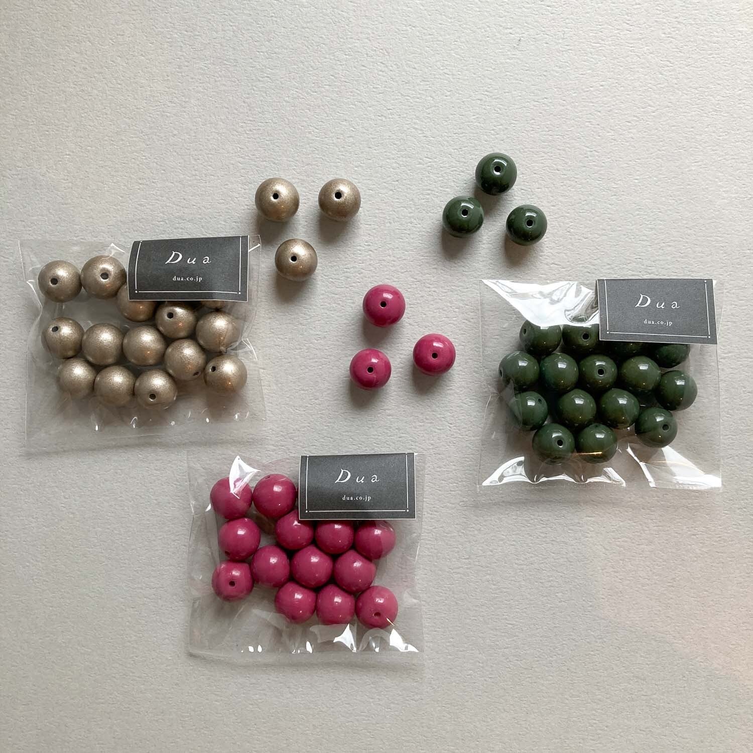 新色追加〉カラーラウンドガラスビーズパックL（10mm/15p） | Dua