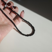 11/21(金)21時再販売*silver925 onyx necklace N089