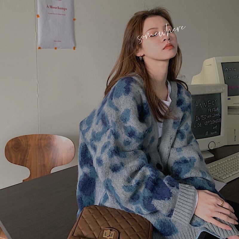 セーター コート レディースルーズオータムウィンタースタンダードスタイルカーディガントップス レトロ 秋物 冬物 萌量不足29528538277