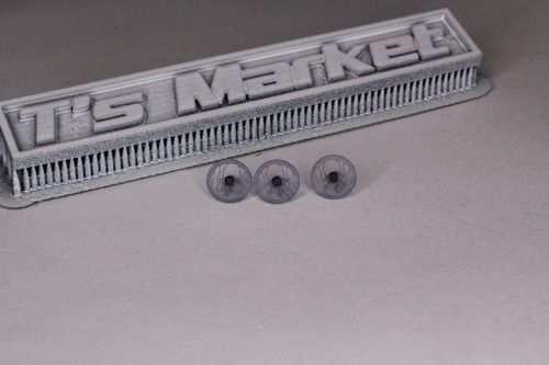 ステアリング ビレット FLAMES タイプ 3個セット 3Dプリント 1/64 未塗装