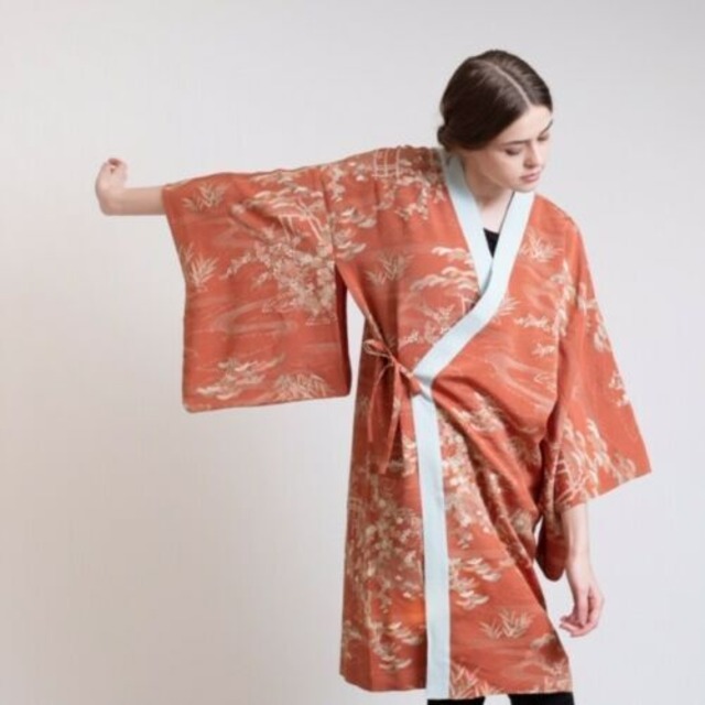 #117 Kimono jacket made from japanese silk kimono