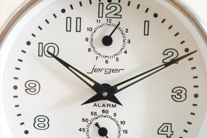 ドイツ製 ヴィンテージ Jerger 手巻き 目覚まし時計 ゼンマイ式