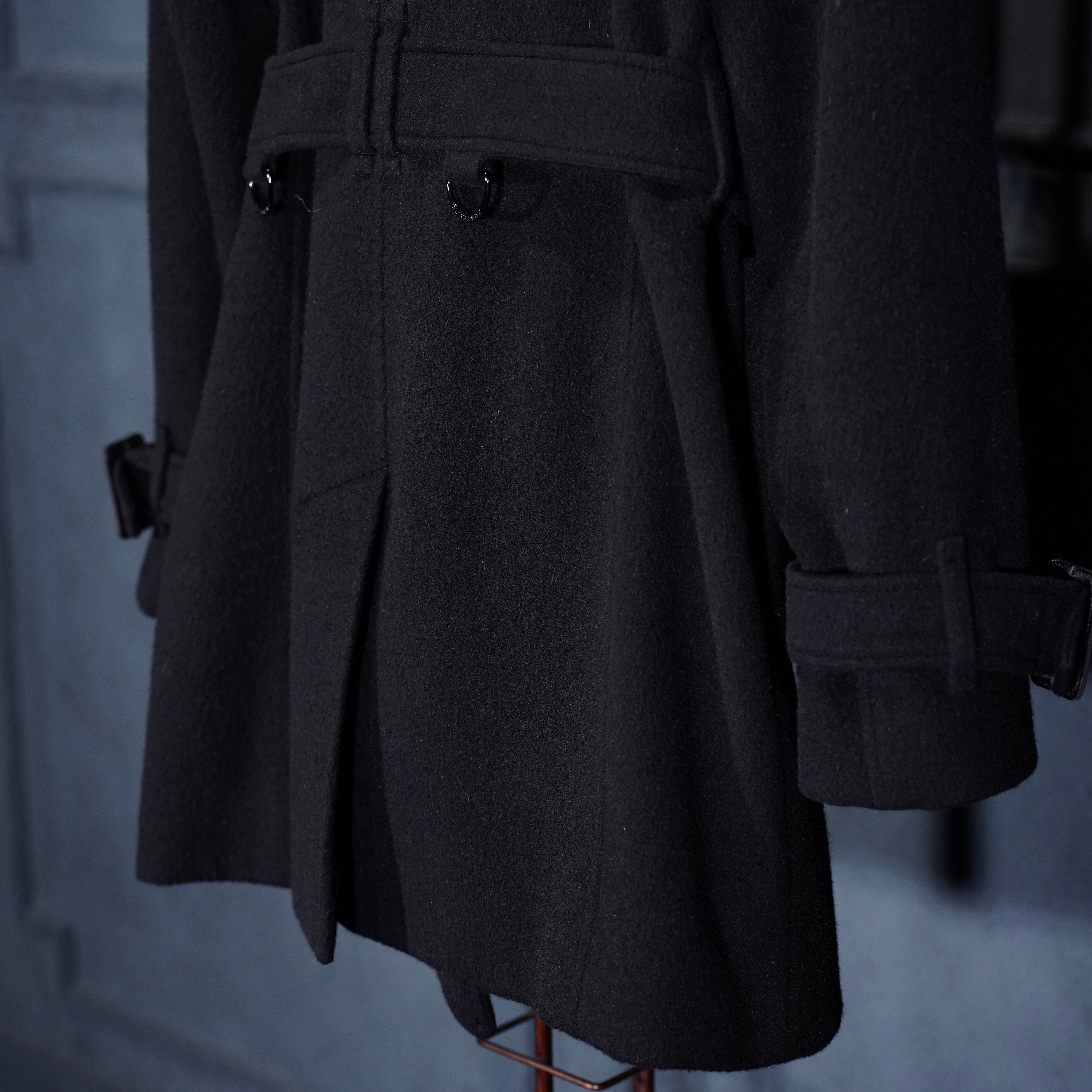 BURBERRY LONDON ANGORA BREND WOOL BELTED TRENCH COAT/バーバリー