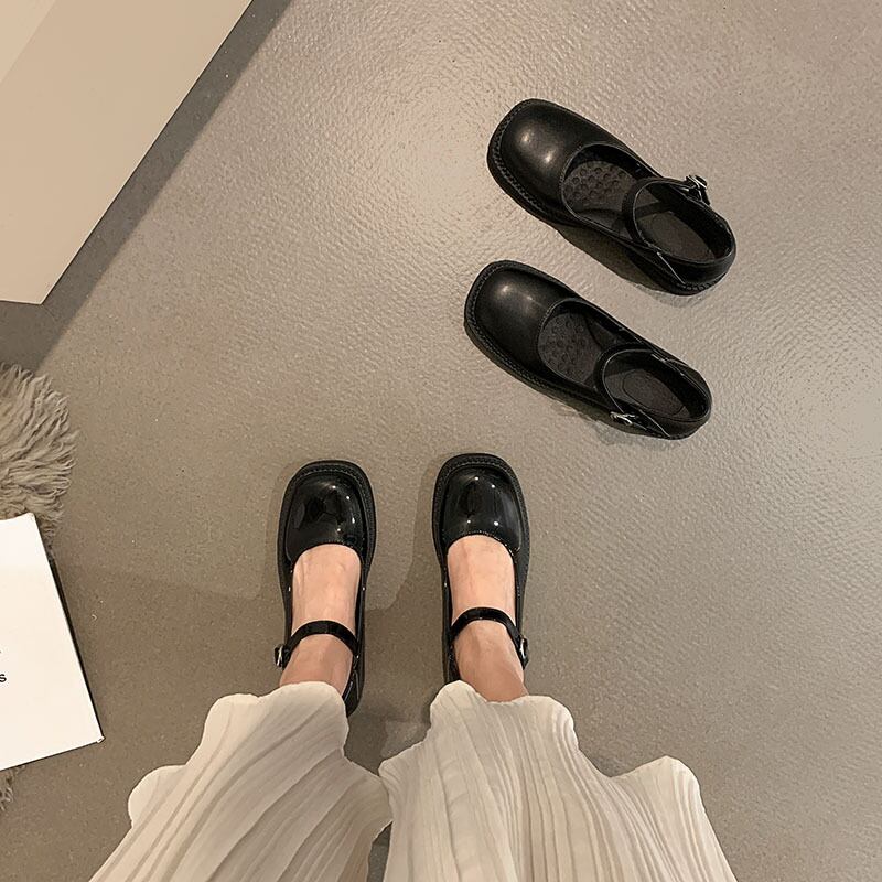 レザーサマーレッドバックル 靴 シューズ 夏物 フェイクシューズ74432399112