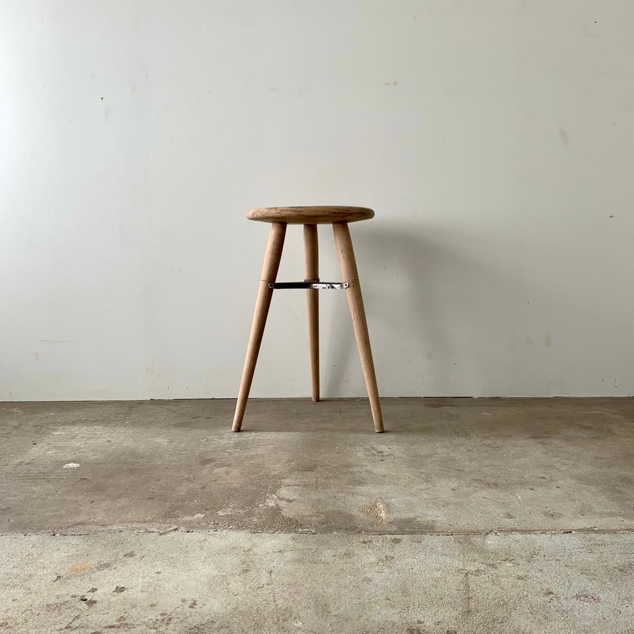 木のスツール　丸椅子　古家具