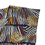 2wayスリーブジレ アニマル ネイビー （ガーナ産上質ファブリック・日本縫製）｜ アフリカンファブリック アフリカンプリント アフリカンバティック  アフリカ布 パーニュ キテンゲ