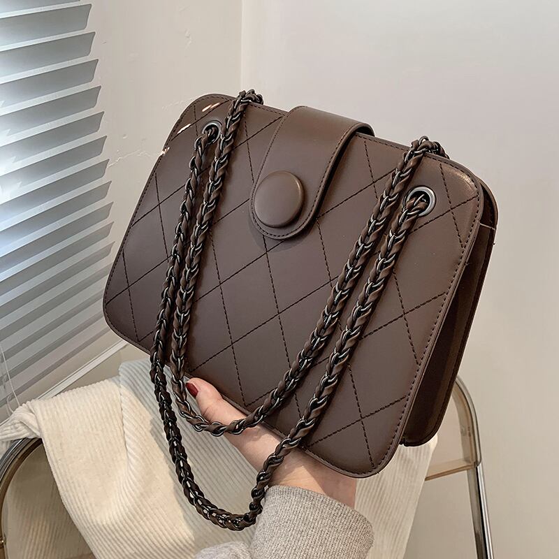 チェーン スタイル スクウェア メッセンジャーバッグ 手作りハンドバック24602406796