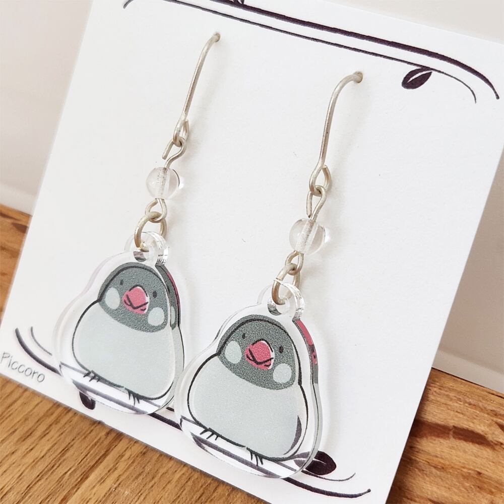 ピアス 桜文鳥（フック） | Piccoro ピッコロ