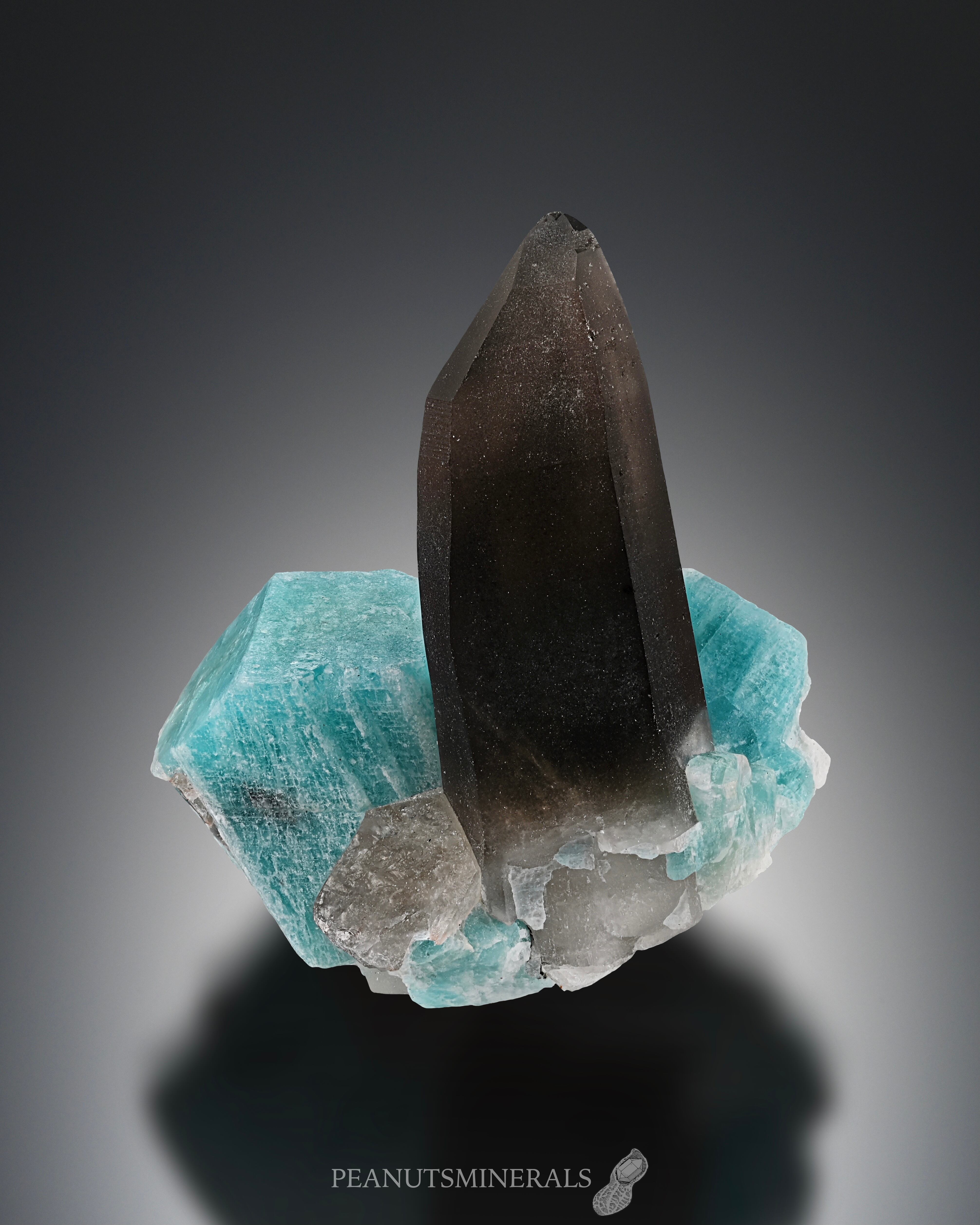 アマゾナイト スモーキークォーツ Amazonite With Smoky Quartz アメリカ産 Peanuts Minerals