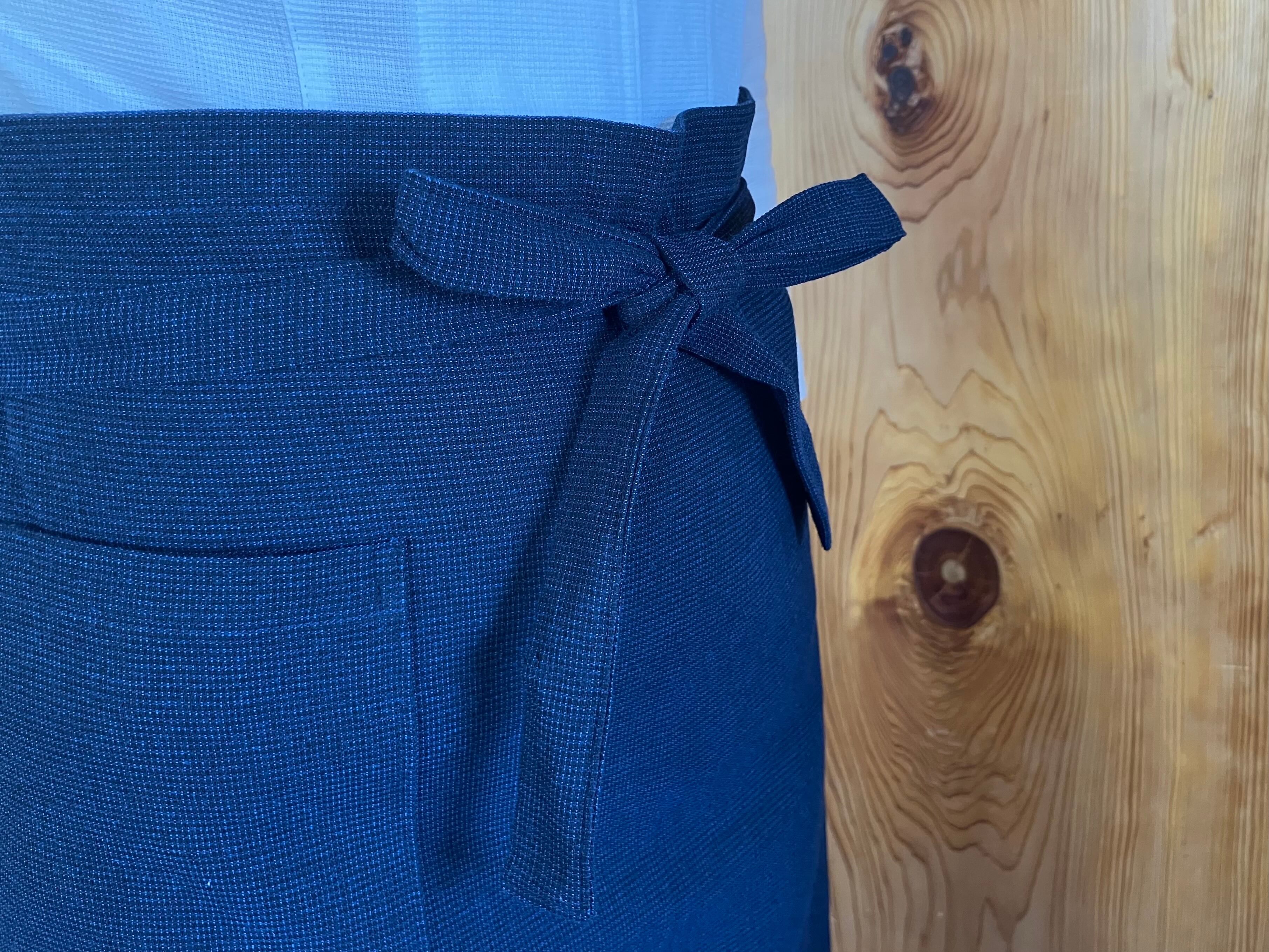 保多織前掛け ネイビー 80㎝丈 | たかすの杜 Online Shop