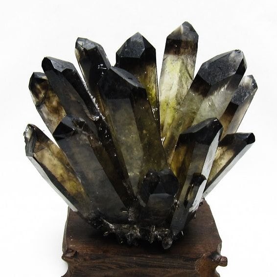 モリオン クラスター 黒水晶 原石 台座付属 一点物 182-8436