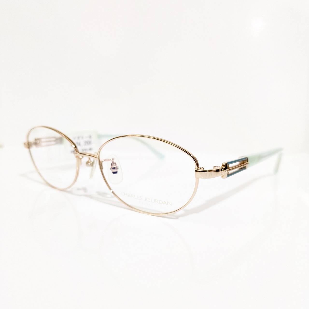 【CHARLESJOURDAN】オーバルメタルフレーム ゴールド