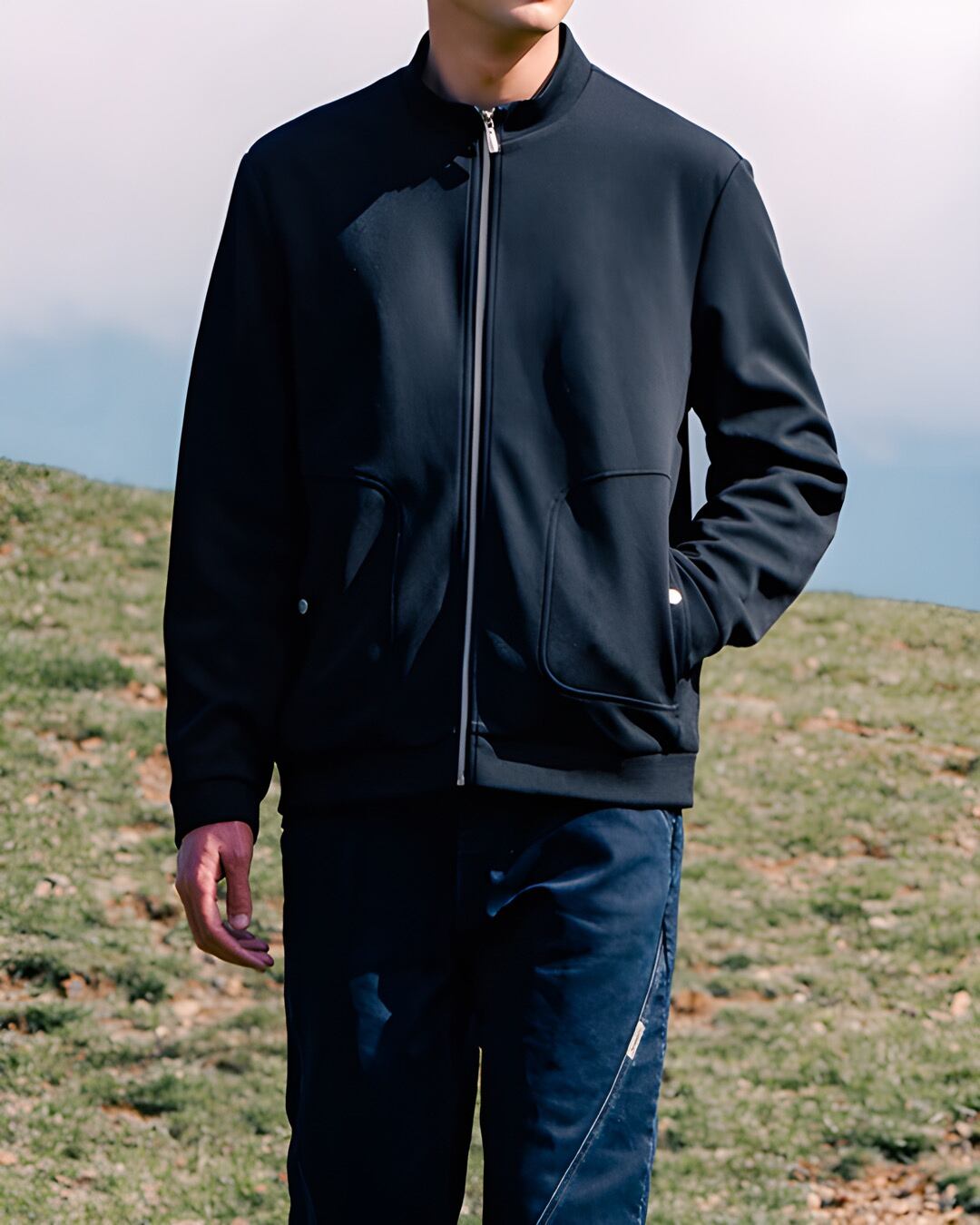 ジップアップ スウェットシャツ 3色 E0086