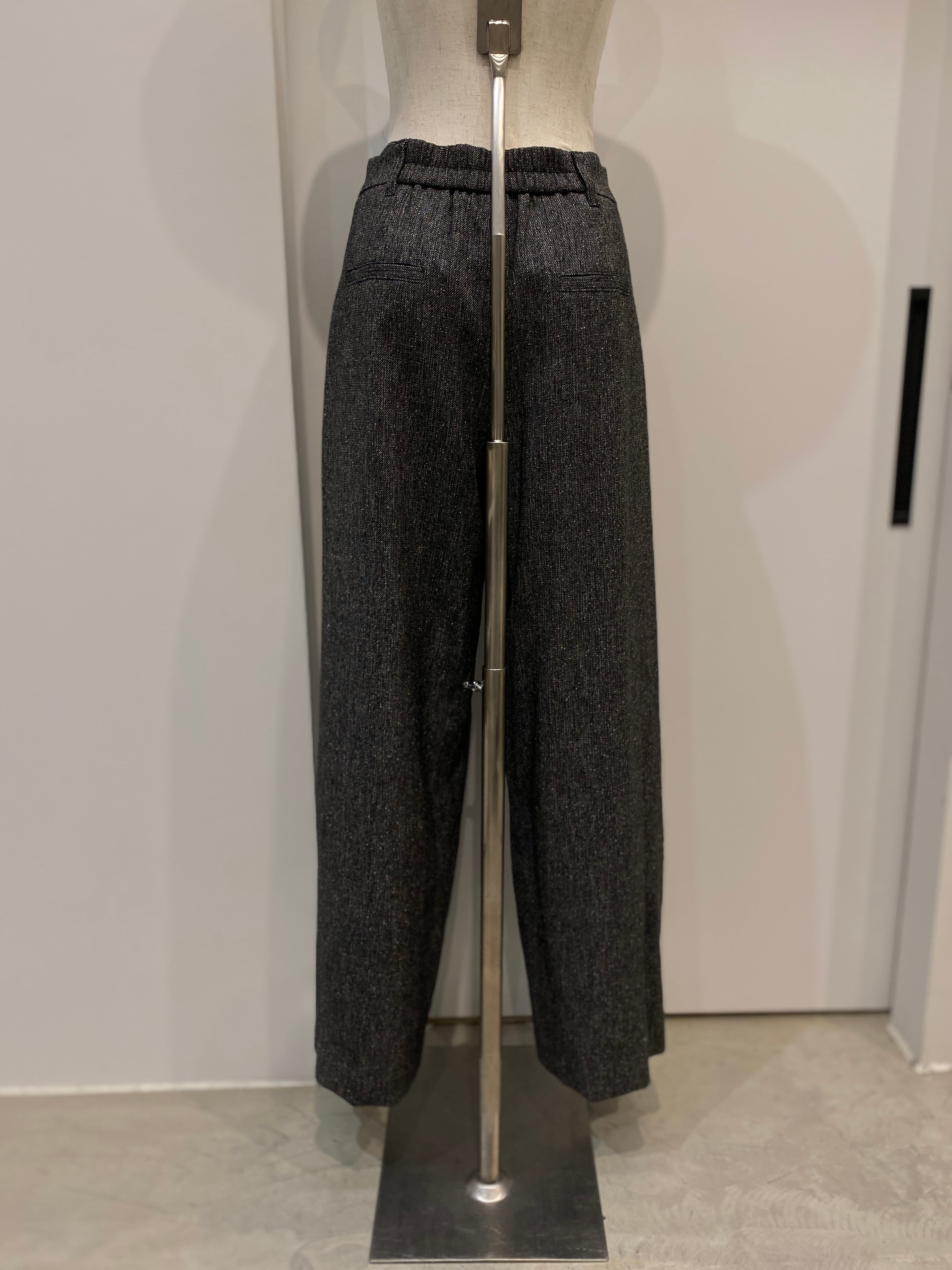 【PASSIONE】セットアップ可　杢ツイード調ツイルタックパンツ　536640