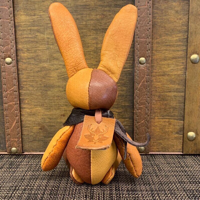 ジビエレザー鹿革ベルラビ★マイスターの手作り「ベルズラビット」カラフルブラウン系　写真の1点販売です
