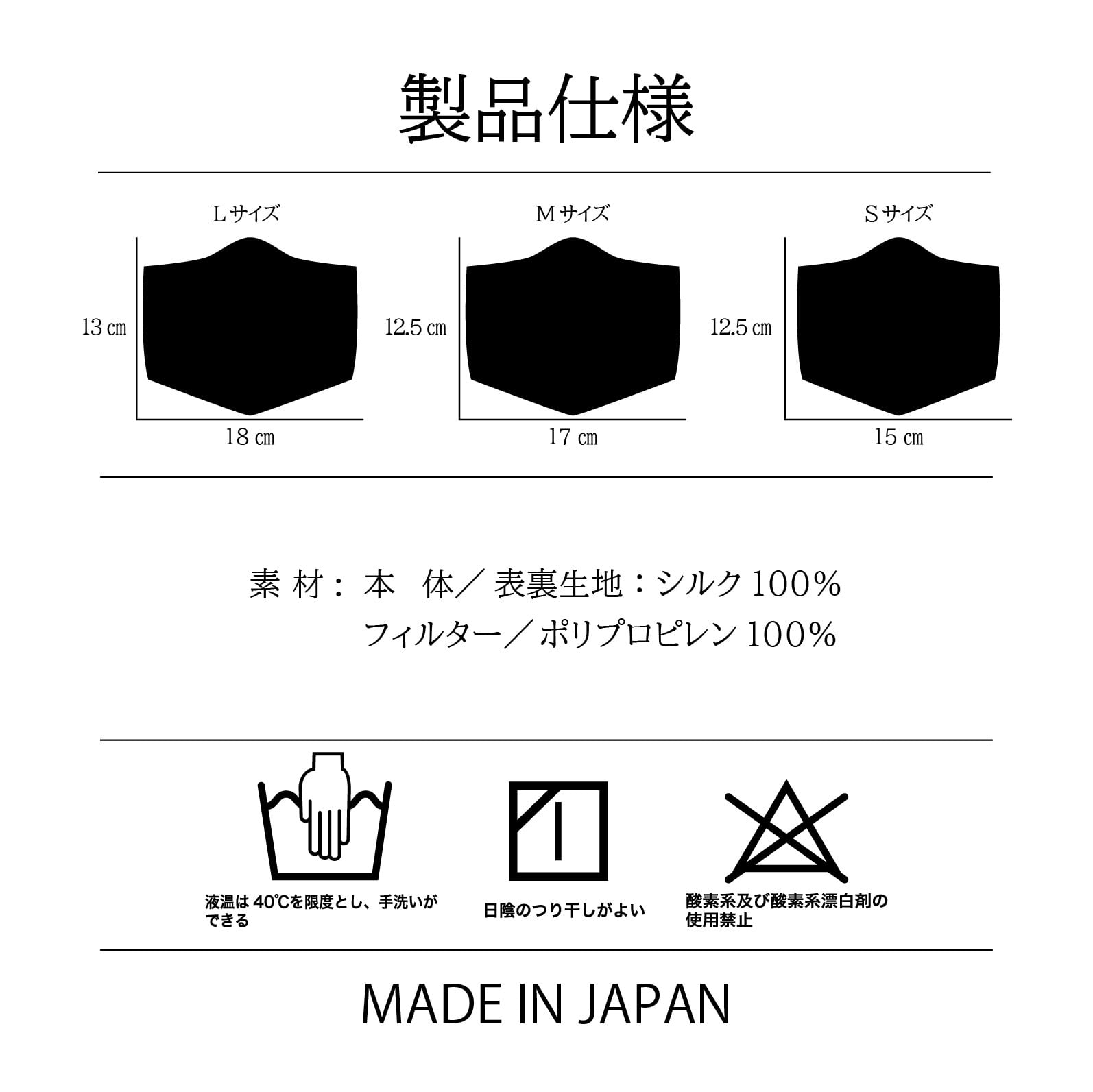 3枚SET【不織布マスクに貼るだけ】標準型シルクインナーマスク 両面