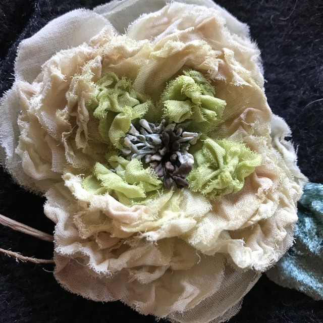 染め花horry くしゅくしゅバラ グリーン はしばみ Hasibami