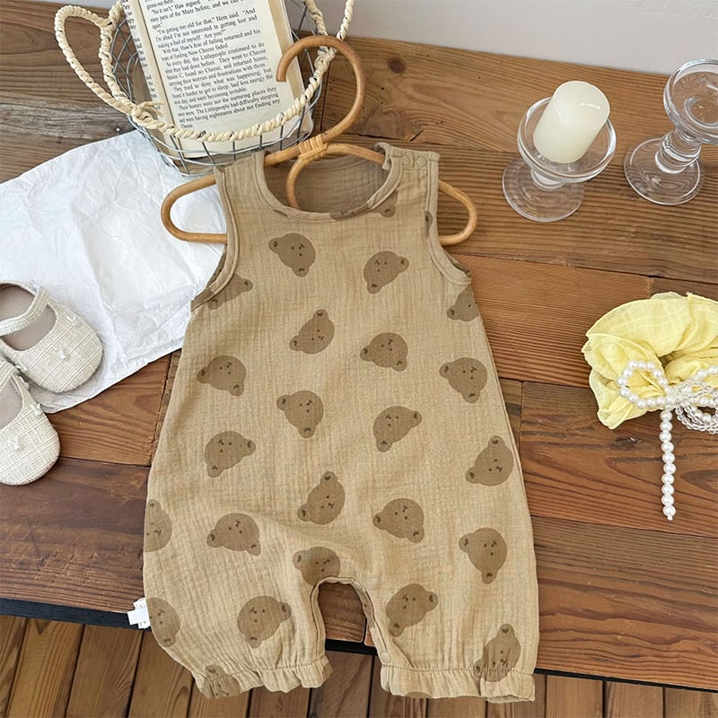 BABY】夏作小花or動物柄タンクトップロンパース | 韓国子供服通販 - Baker