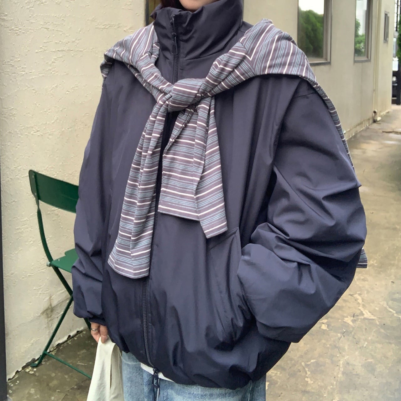 スタンドカラージップアップショートブルゾン A01914