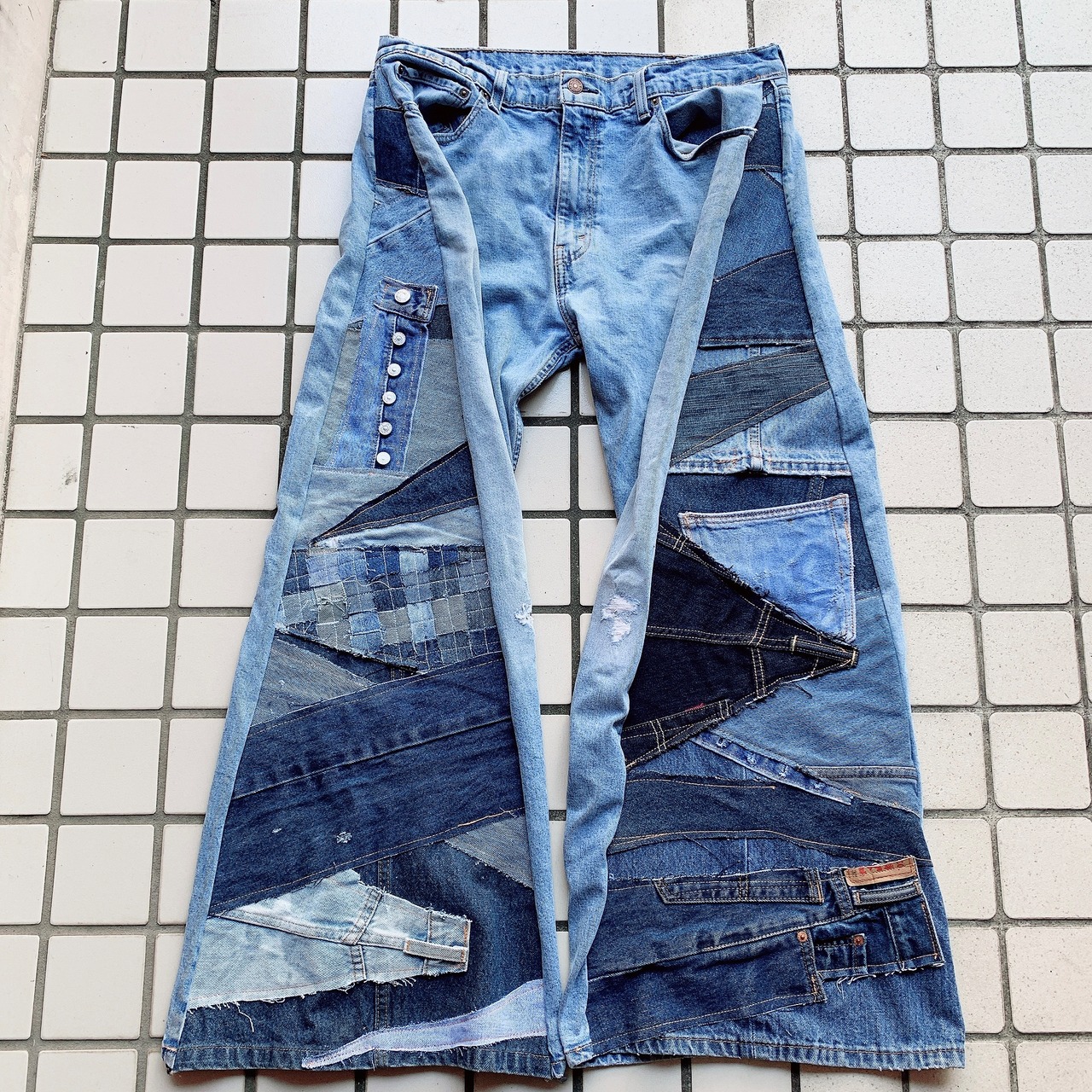 パッチワークカスタム】再構築 リメイク フレア デニム | 101NEWYORK