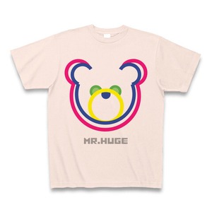 MR.HUGE DOUBLE LINE BEAR（ダブル　ライン　ベア）PRINTED Tシャツ　ライトピンク×ピンク