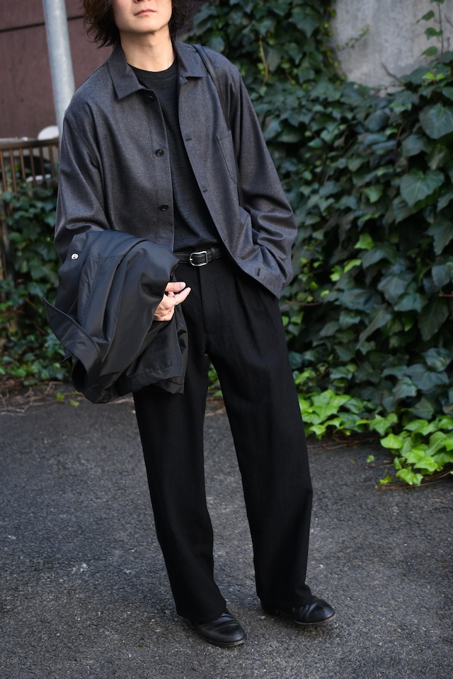 ERA.SHUKUJU WOOL CLASSIC PANTS (Black)