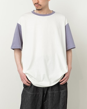 ANDER "SS ANDER TEE 2TONE"  COLOR : OFF×CRUSH BLUE