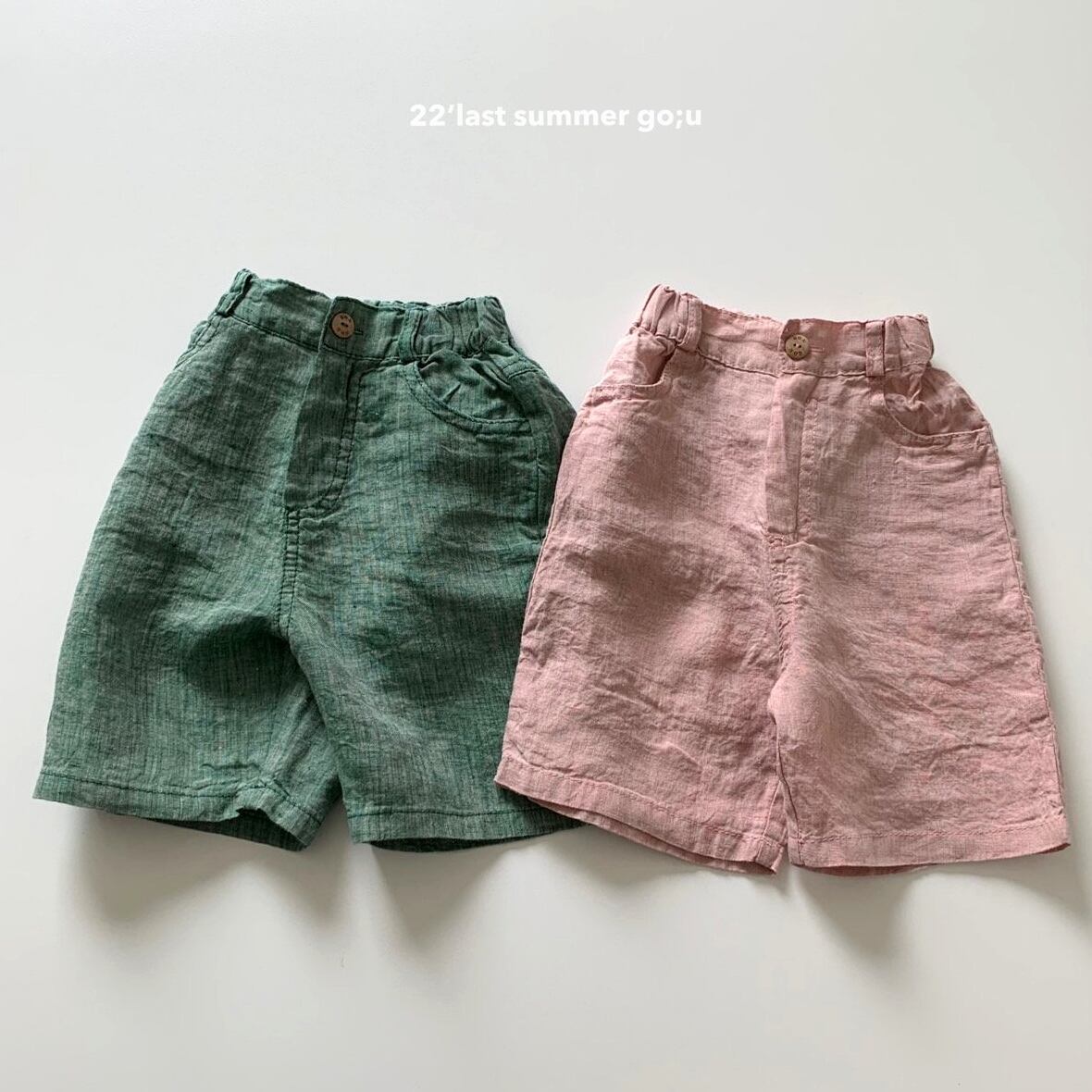 «sold out»«ジュニアあり» go.u リネンショートパンツ 2colors