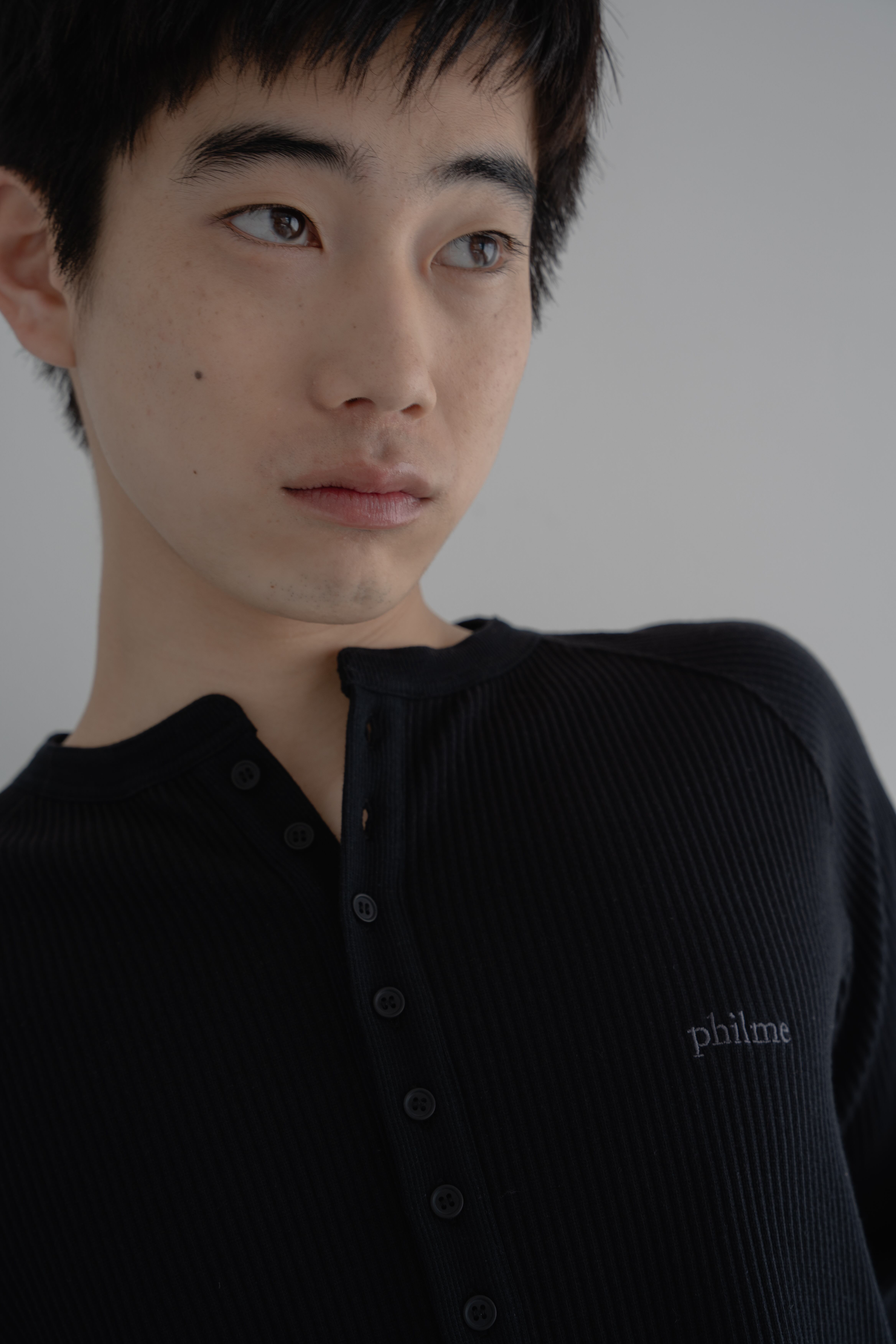 raglan henry neck T | philme