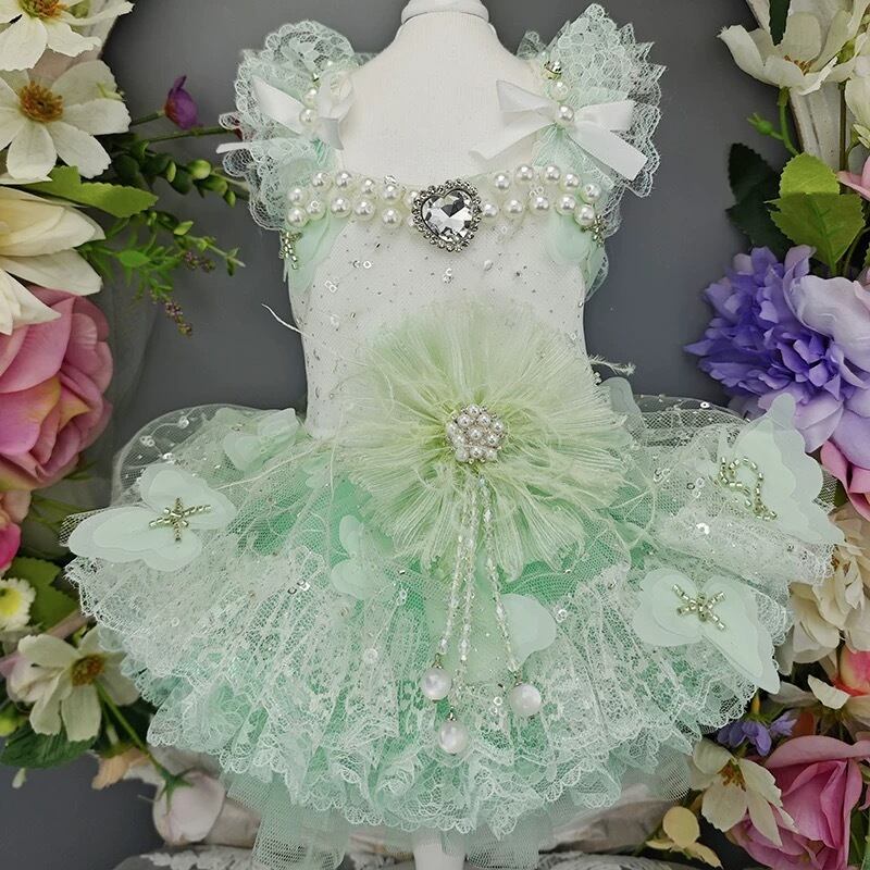 フェアリーのグリーンチュールドレス 00383