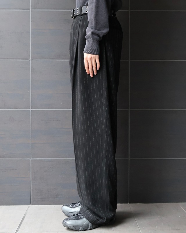wide stripe double slacks