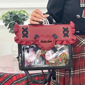 ゆめかわ♡全6カラー 編み上げリボン3way痛バッグ bag15 ゆめかわ♡全6カラー 編み上げリボン3way痛バッグ bag15