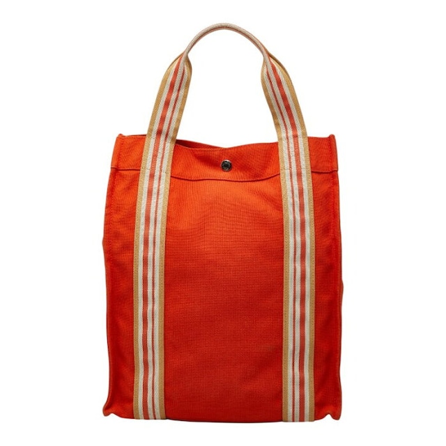 エルメス サックドプラージュ ノマードPM トートバッグ ハンドバッグ オレンジ マルチカラー キャンバス レディース HERMES 【中古】