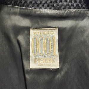 vintage STUDIO 0001 by FERRE black stretch fabric short length jacket