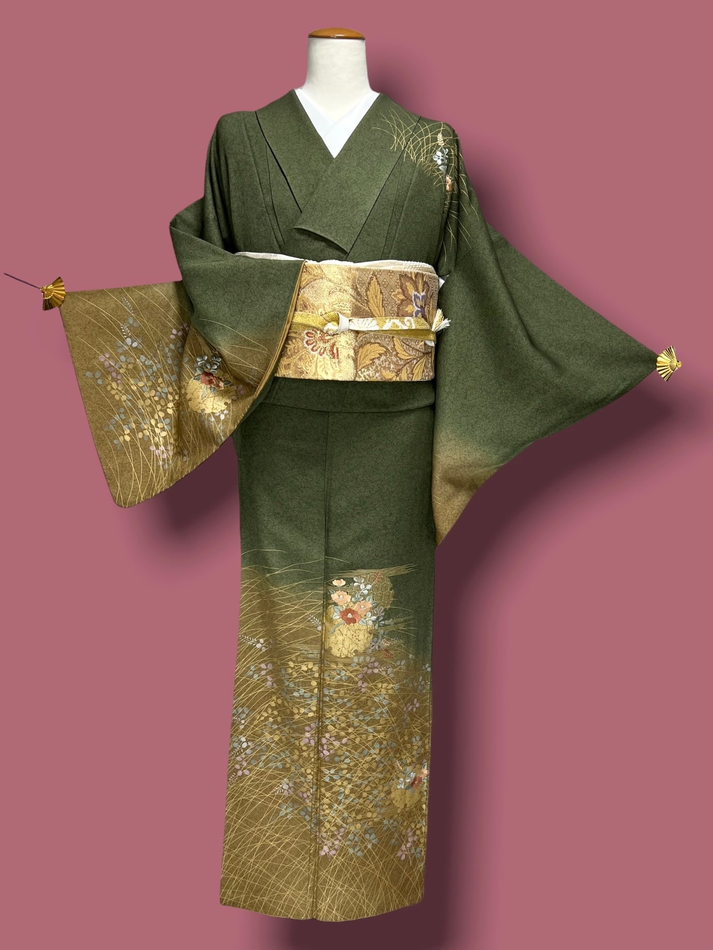 【未使用品】下駄 ビロード 着物 antique kimono H-0019