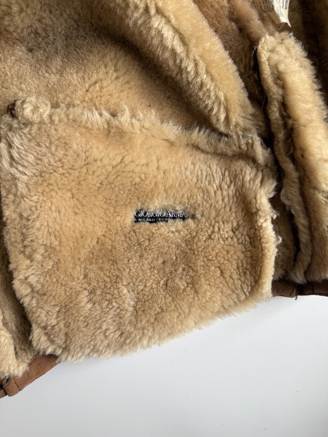 FW1989 GIORGIO ARMANI BIAS MOUTON JACKET