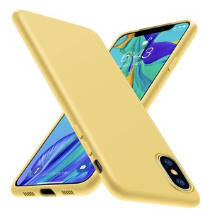 【新着特価】【Tgaoleyd】iPhone XS 用ケース/iPhone X 用ケース シリコン 耐衝撃 衝撃吸収 ストラップホール付き 指紋防止 アイフォン xs 用ケース/アイフォン x 用ケース レンズ保護 tpu ソフトカバー 5.8インチ 一体型液状シリコンケース 薄型 軽量 人気 黄 D76-68