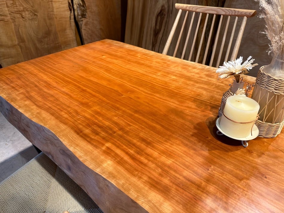 ブラックチェリー　一枚板　ローテーブル 一枚板 ｜ブラックチェリー No.0008