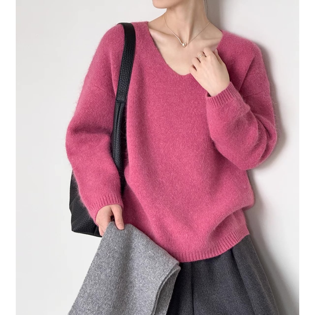 Vネックリラクシープルオーバーニット(3color) KT3517