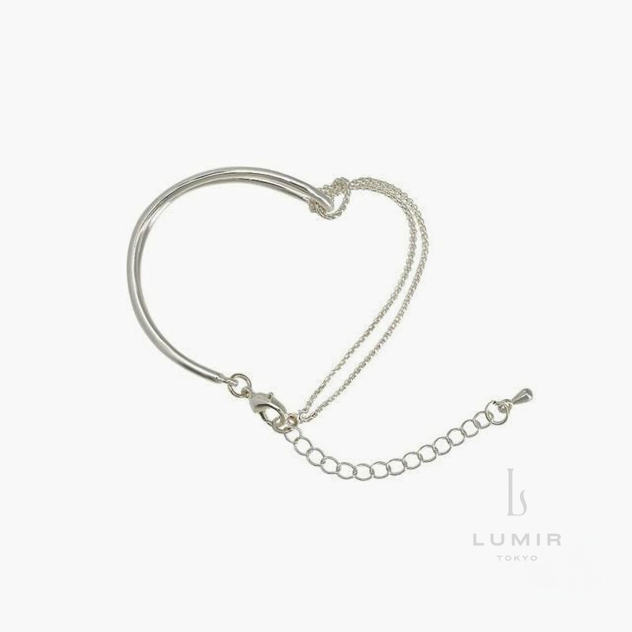 モダンシルバーノットバングル