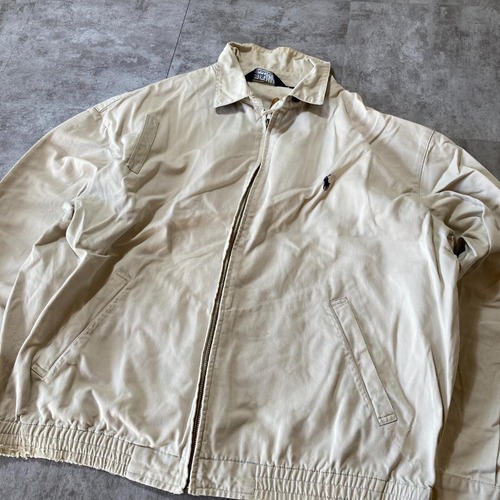 90s Ralph Lauren ワンポイント刺繍 スイングトップ 無地 ポルトガル製 L jacket 詳細写真2