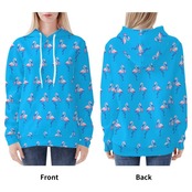 Women's All Over Print Hoodie Blue 4303