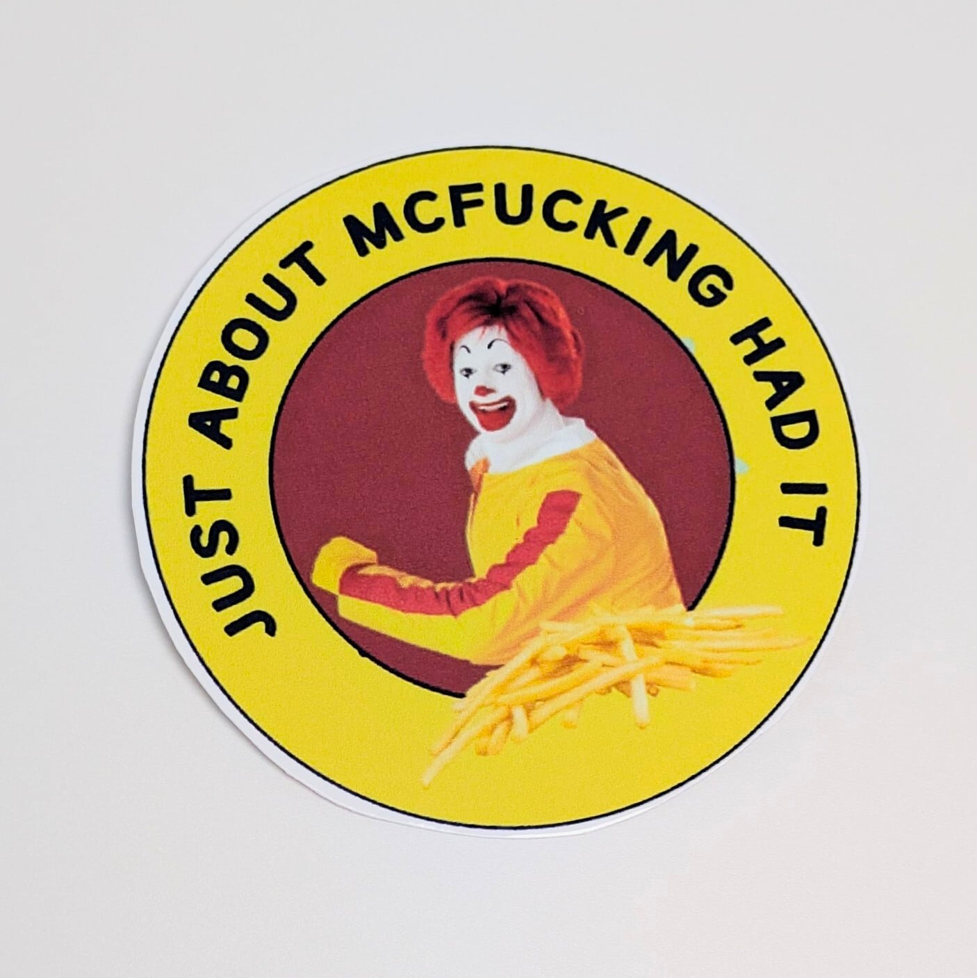 送料無料!!【 DIE-CUT STICKER / ダイカットステッカー】『 McDonald's / マクドナルド 』ロナルド・マクドナルド / ステッカー / シール 〚アメリカン雑貨 アメトイ〛