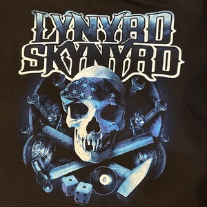 【winterland】Lynyrd Skynyrd レーナードスキナード バンドTシャツ スカル バイク プリント XL ビッグサイズ US古着 アメリカ古着