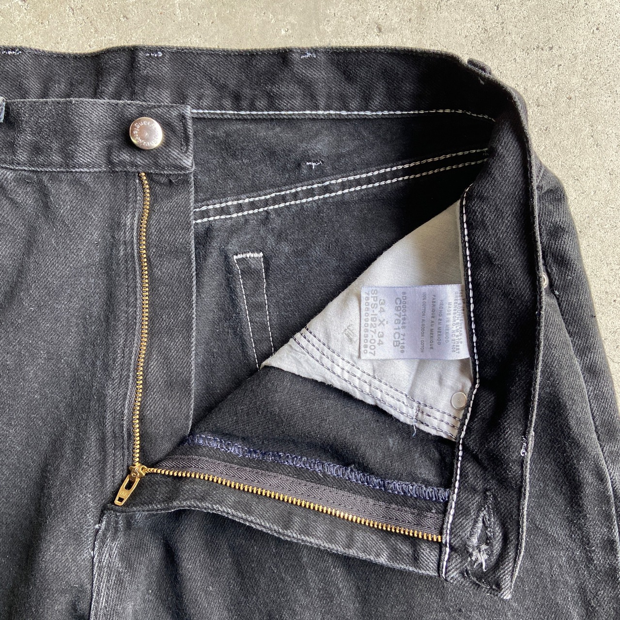 メキシコ製 90年代 Wrangler ラングラー ストレート ブラックデニム 