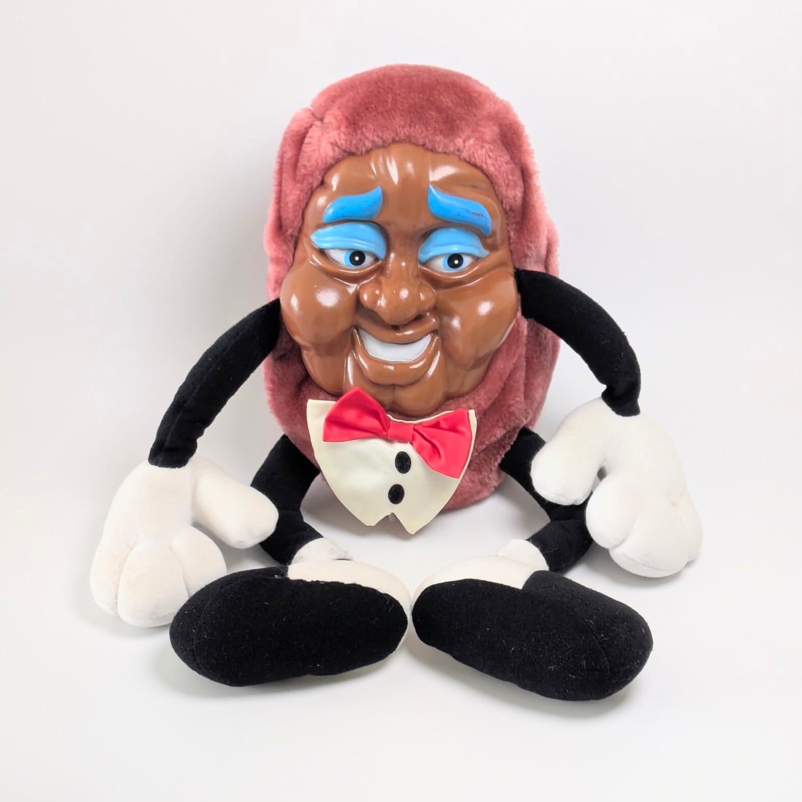 ☆ VINTAGE 80' ☆ 【 California Raisins（カリフォルニアレーズン） 】 『 蝶ネクタイレーズン / knockoff 』plush toy / ぬいぐるみ / ビンテージトイ 〚アメリカン雑貨 アメトイ〛