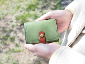 育てる愉しさがある『名刺入れサイズの小さな財布』【送料込み】カラーミックス牛革ミニ財布