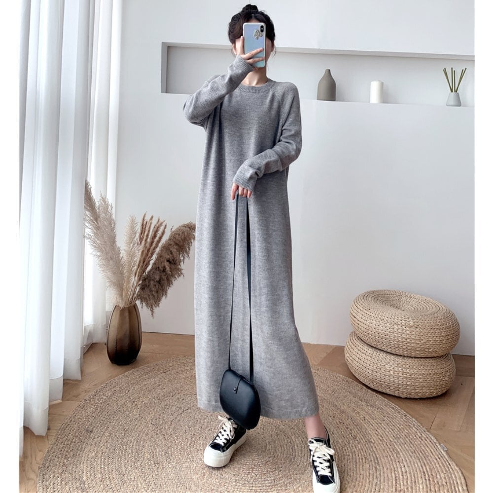 Long Knit Dress A1122 | Lucy's Select