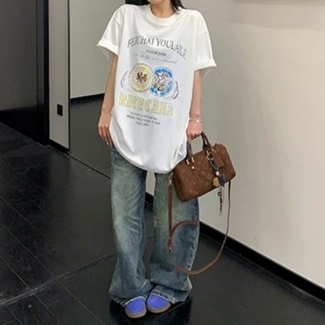 クラシックコインモチーフグラフィックTシャツ 2col R02443